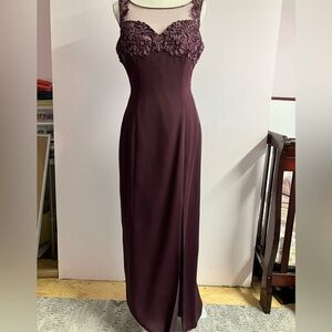 Women’s Prom/Formal Dress/Gown, Size 10 (see measurements), Maroon, Beaded